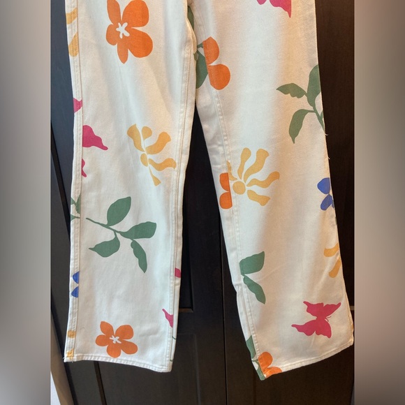 PacSun ultra high rise flare carpenter butterfly floral jeans sz 26 - Picture 6 of 13